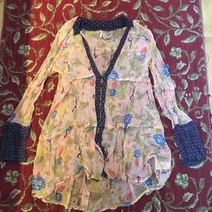 Free People Patterned Kimono